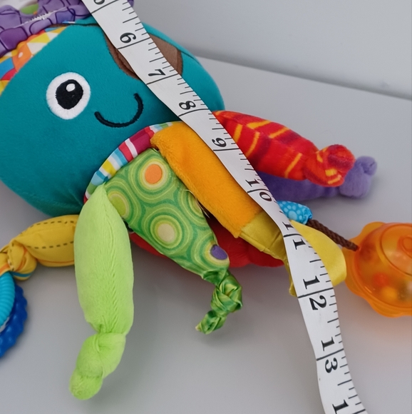 •Tomy Lamaze Pirate Octopus Baby 8" Plush Rattle Mirror Sensory Fabrics Clip On - Picture 11 of 11